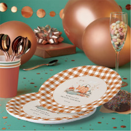 Pompoen en specerij en alles lekker Baby shower Papieren Bordje