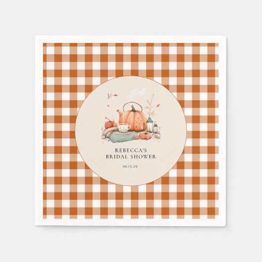 Pompoen en specerij en alles lekker Baby shower Servet (Voorkant)