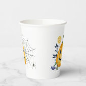 Pompoen en spinnenweb papieren bekers (Links)