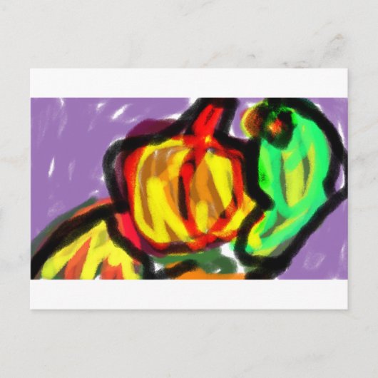 Pompoen en squash heerlijk briefkaart (Voorkant)