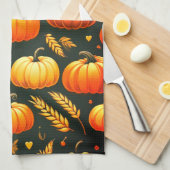 Pompoen en Tarwe Keuken Handdoek (Quarter Fold)