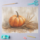 Pompoen en tarwe oogst stilleven decoupage tissuepapier (Craft)