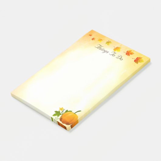 Pompoen en vallen laat alles achter om opmerkingen post-it® notes (Schuin)
