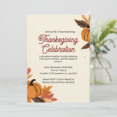 Pompoen en verlaat Thanksgiving Kaart (Staand voorkant)