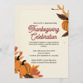 Pompoen en verlaat Thanksgiving Kaart (Voorkant / Achterkant)