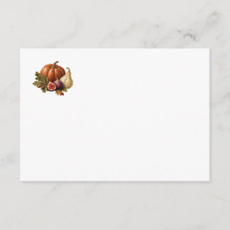 Pompoen en Vijgen Herfst Lege Receptkaart