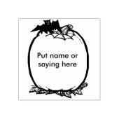 Pompoen en vleermuisblanco 2, kunststempel rubberstempel (Afrduk)