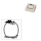 Pompoen en vleermuisblanco, kunststempel rubberstempel (Gestempeld)