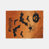 Pompoen en vleermuizen fleece deken (Voorkant (Horizontaal))