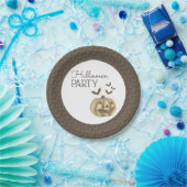 Pompoen en vleermuizen, Halloween Party Papieren Bordje (Feest)