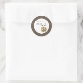 Pompoen en vleermuizen, Halloween Party Ronde Sticker (Tas)