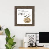 Pompoen en vleermuizen, Halloween Welcome Poster (Thuiskantoor)