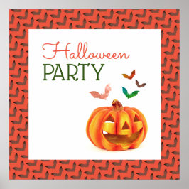 Pompoen en vleermuizen, Halloween Welcome Poster