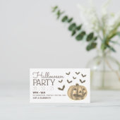 Pompoen en vleermuizen, Ticket-uitnodiging van de  Informatiekaartje (Staand voorkant)