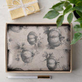 pompoen en wijnstok graveerpatroon tissuepapier (Geschenk)