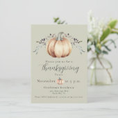 Pompoen en wijnstokken Thanksgiving Diner | Green Kaart (Staand voorkant)