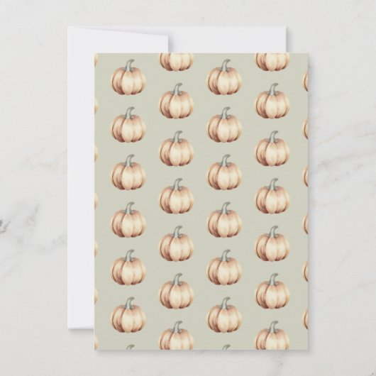 Pompoen en wijnstokken Thanksgiving Diner | Green Kaart (Achterkant)