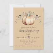 Pompoen en wijnstokken Thanksgiving Diner | Orange Kaart (Voorkant)