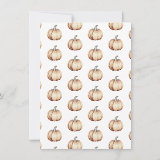 Pompoen en wijnstokken Thanksgiving Diner | Wit Kaart (Achterkant)