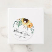 Pompoen en Zonnebloem Herfst Baby shower Dank u Bedankjes Labels (In situ)