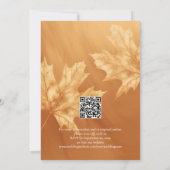 Pompoen esdoorn laat accent in één kaart (Achterkant)