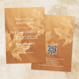 Pompoen esdoorn laat accent in één kaart