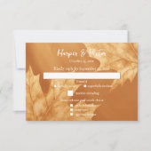 pompoen esdoorn laat accent QR code RSVP Kaartje (Voorkant)