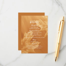 pompoen esdoorn laat accentdetails achter informatiekaartje