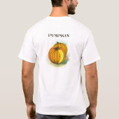 Pompoen -  etiket voor zaadkorrels t-shirt (Achterkant)