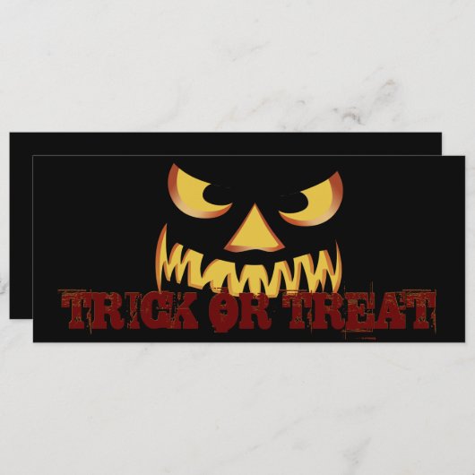 Pompoen Face 2 Kaart (Voorkant / Achterkant)