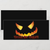 Pompoen Face 2 voor Halloween Kaart (Voorkant / Achterkant)