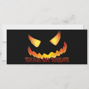 Pompoen Face 2 voor Halloween Kaart