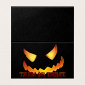 Pompoen Face 2 voor Halloween Kaart (Buitenkant ongevouwen)