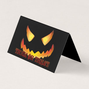 Pompoen Face 2 voor Halloween Kaart