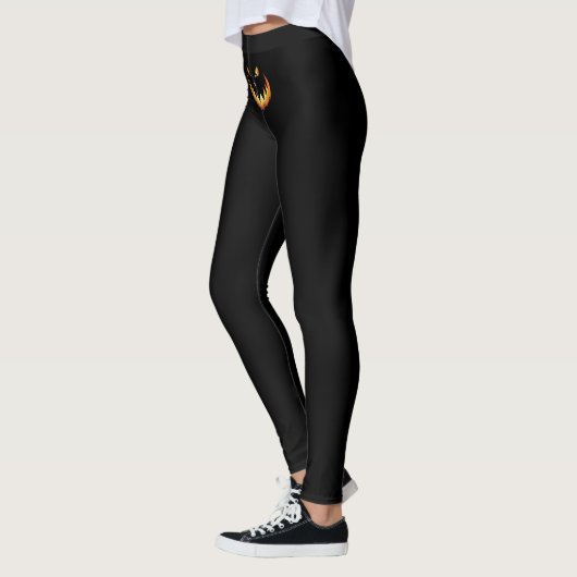 Pompoen Face 4 voor Halloween Leggings (Links)