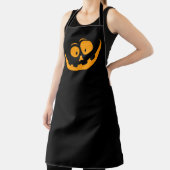 Pompoen Face, eenvoudig en elegant Halloween-Schor Schort (Insitu)