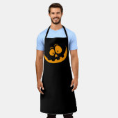 Pompoen Face, eenvoudig en elegant Halloween-Schor Schort (Gedragen)