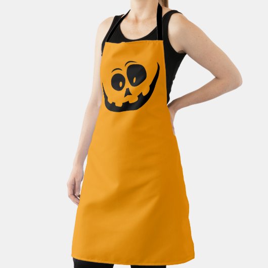 Pompoen Face, eenvoudig en elegant Halloween-Schor Schort (Insitu)