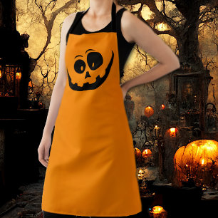 Pompoen Face, eenvoudig en elegant Halloween-Schor Schort