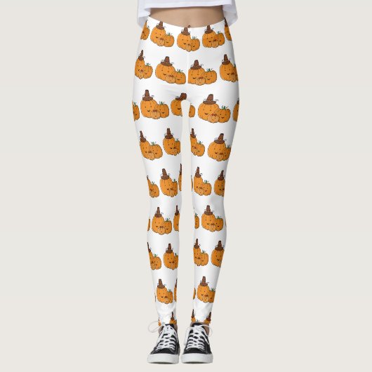 Pompoen Familie Leggings (Voorkant)