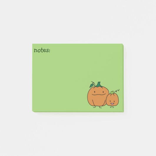 Pompoen familie ouder kind Thanksgiving Halloween Post-it® Notes (Voorkant)