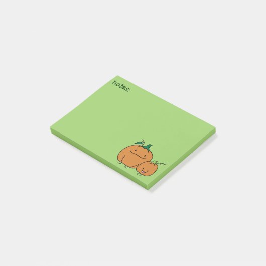 Pompoen familie ouder kind Thanksgiving Halloween Post-it® Notes (Schuin)