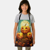 Pompoen familie schattig jack op lantaarn hallowee schort (Insitu)