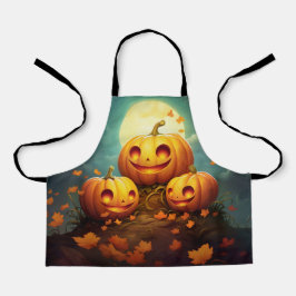 Pompoen familie schattig jack op lantaarn hallowee schort