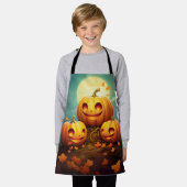 Pompoen familie schattig jack op lantaarn hallowee schort (Gedragen)