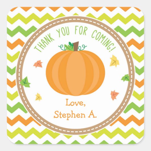 Pompoen Favor Tags / Pompoen Stickers (Voorkant)