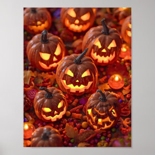 Pompoen Feest – Gezellige Halloween Poster