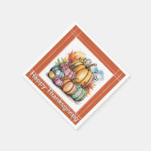 Pompoen feestelijk servet (Hoek)