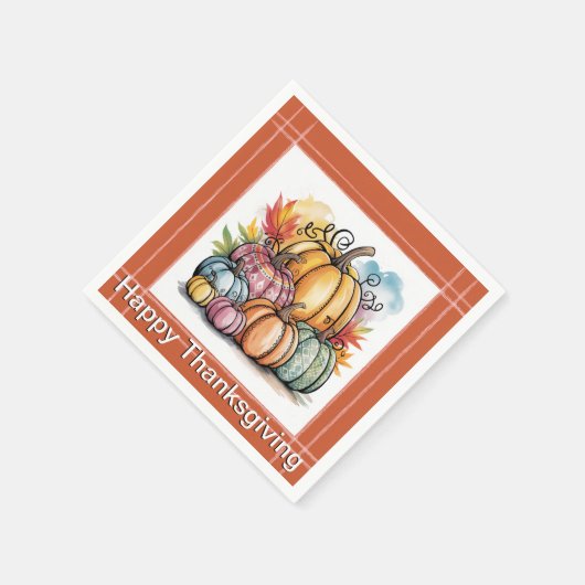 Pompoen feestelijk servet (Hoek)