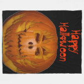 Pompoen, Flaming Skull Fleece Deken (Voorkant (Horizontaal))